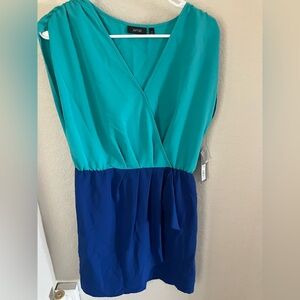 Apt. 9 Women's Turquoise and Navy Blouse